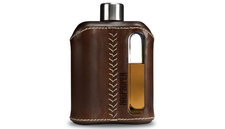 Ragproper Leather + Glass Flask Back