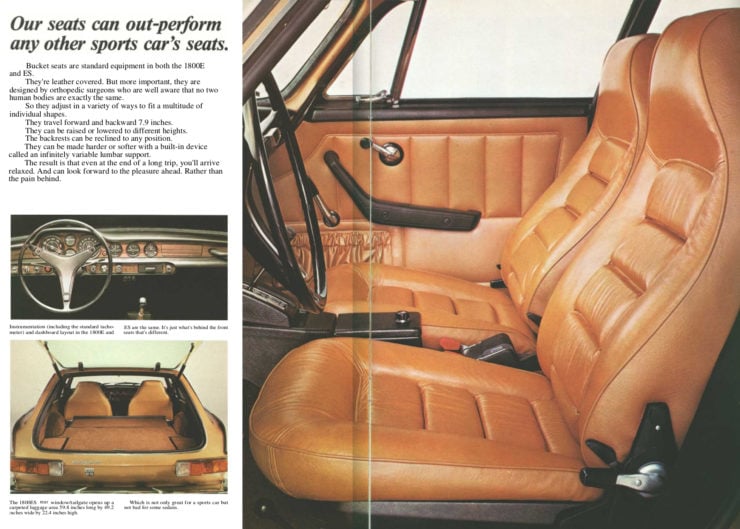 Volvo P1800 sports car interior