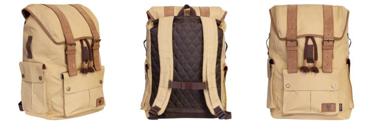 Merlin Ashby Waxed Cotton Motorcycle Rucksack Tan