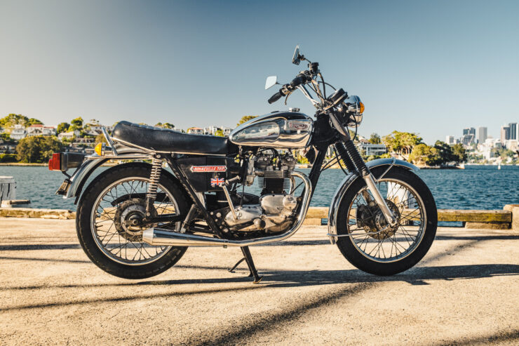 Triumph 750cc Bonneville Side