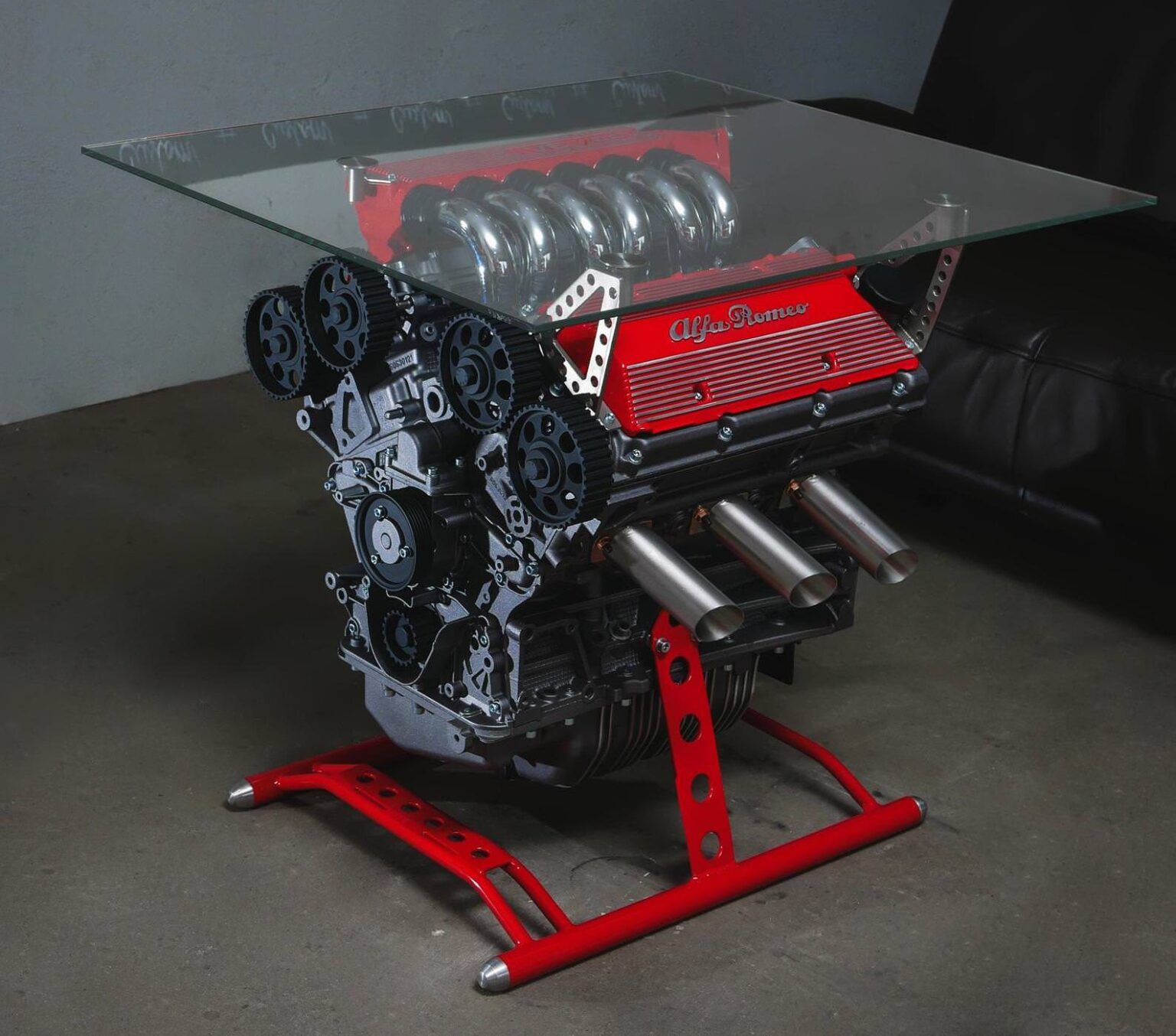 Alfa Romeo 2.5 V6 Engine Coffee Table By Custom Brothers