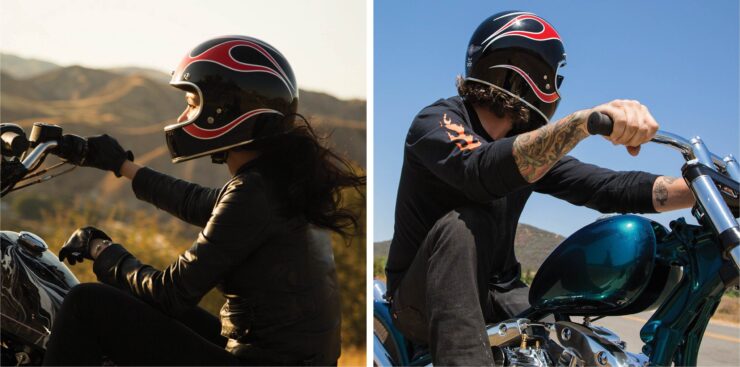 Biltwell Gringo ECE Dice Flame Helmets