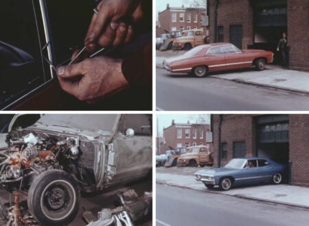 Vintage FBI Training Film Examination Of Stolen Cars Film Collage