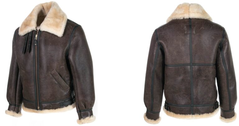 Schott Classic B-3 Sheepskin Leather Bomber Jacket – Made In The USA