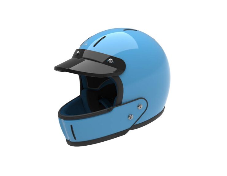 Veldt Enduro Blue Motorcycle Helmet