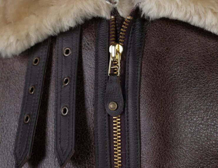 B-3 Sheepskin Leather Bomber Jacket 1