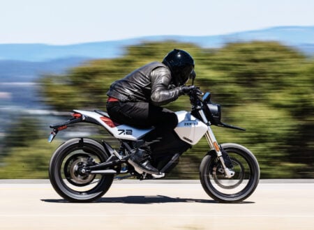 Stan Evans riding the Zero FXE electric motorcycle