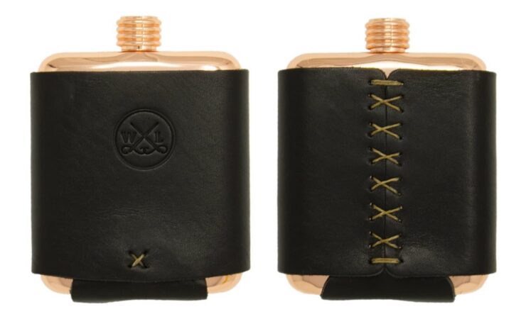 Clark Fork Copper Flask by Whiskey Leatherworks 4