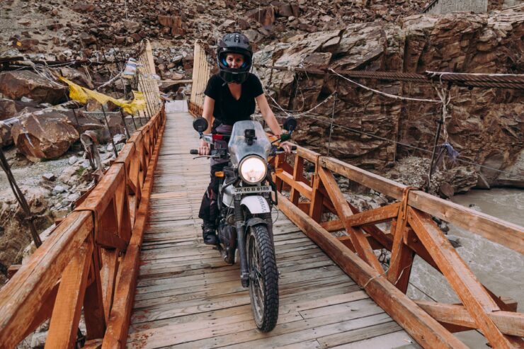 Kate Peck Riding Over Bridge