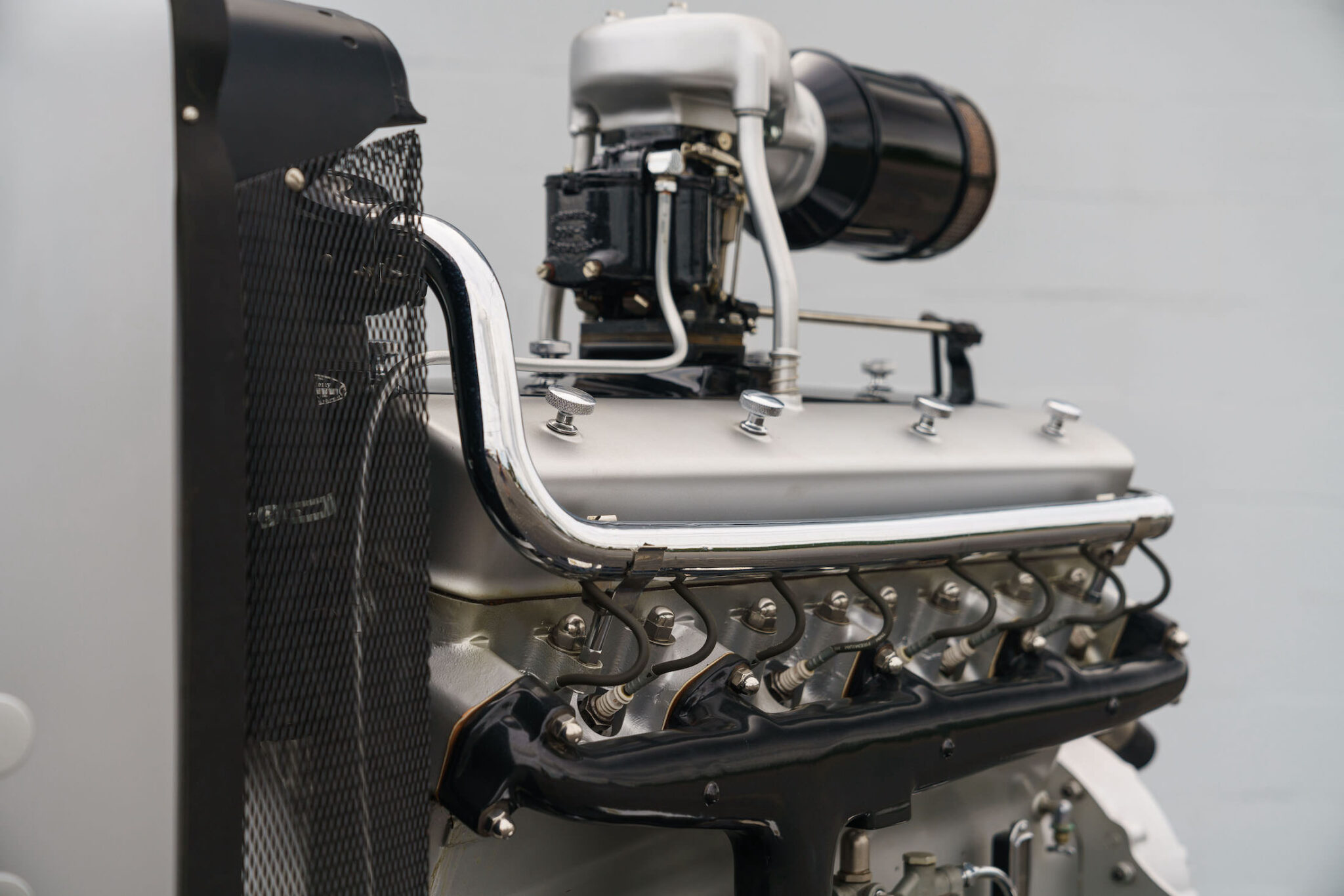 A Rare, Fully Functioning Marmon V16 Engine On A Display Stand