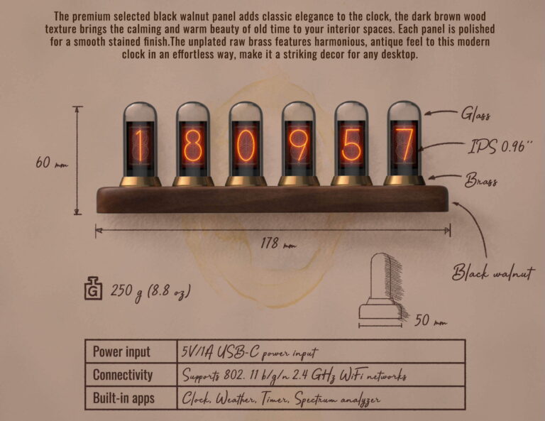 Nextube: A 21st Century Take On The Nixie Tube Clock