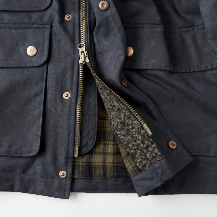 The Flint and Tinder Flannel-Lined Waxed Hudson Jacket 10