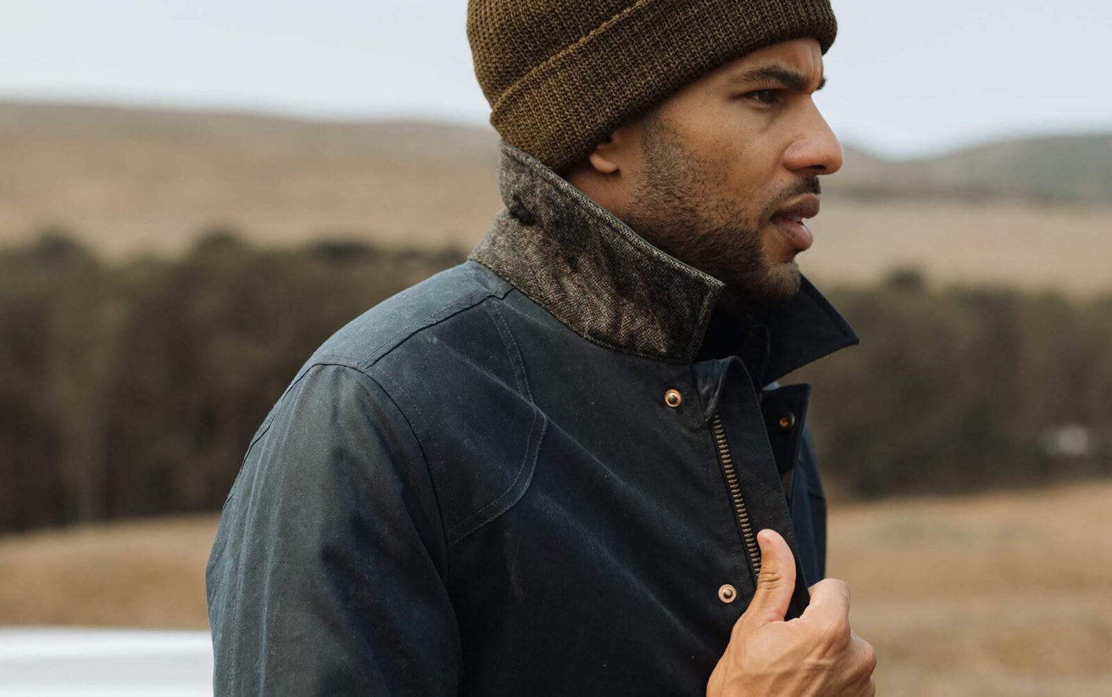 The Flint and Tinder FlannelLined Waxed Hudson Jacket