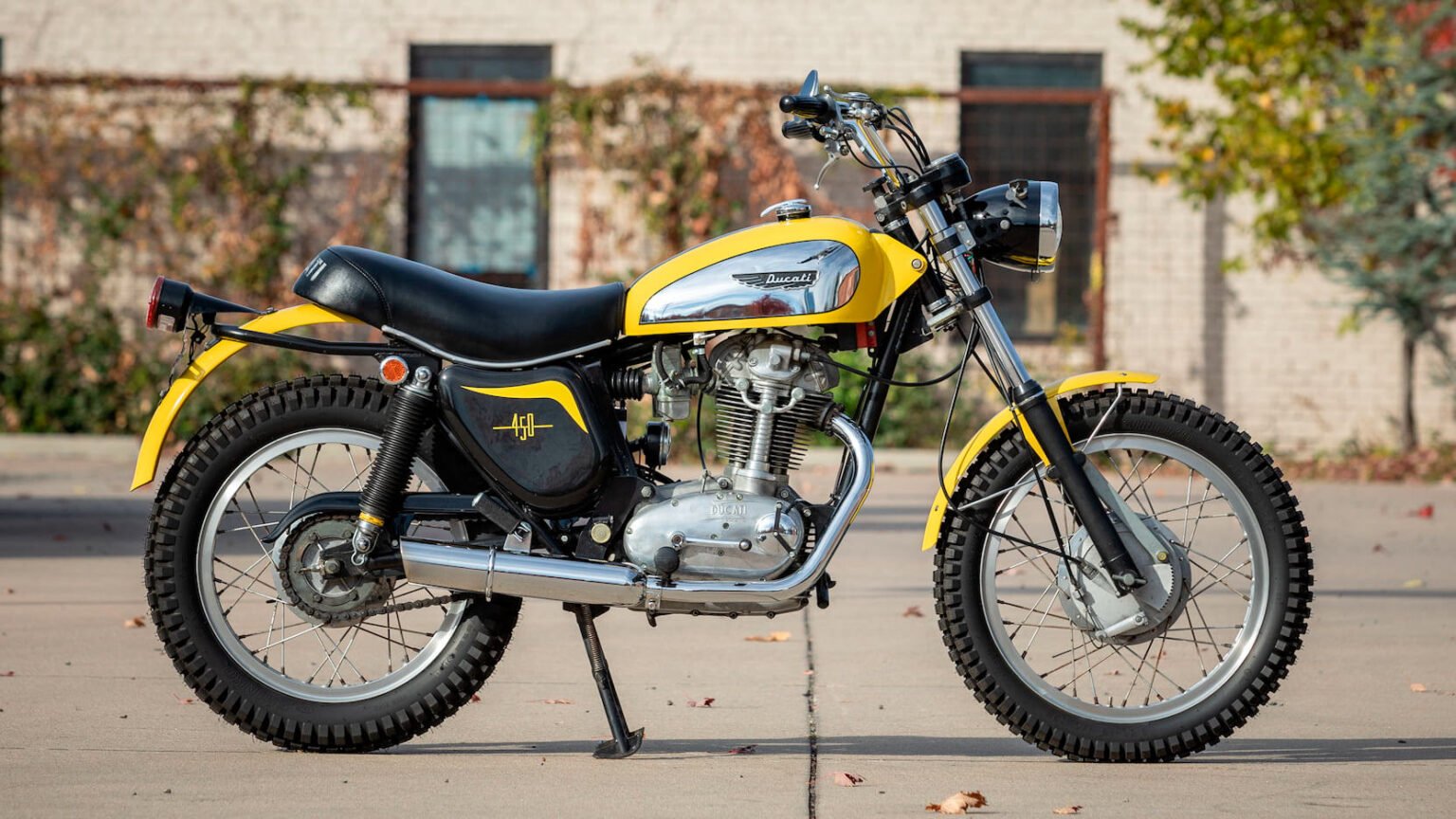 An Original Ducati Scrambler 450 From The 1970s