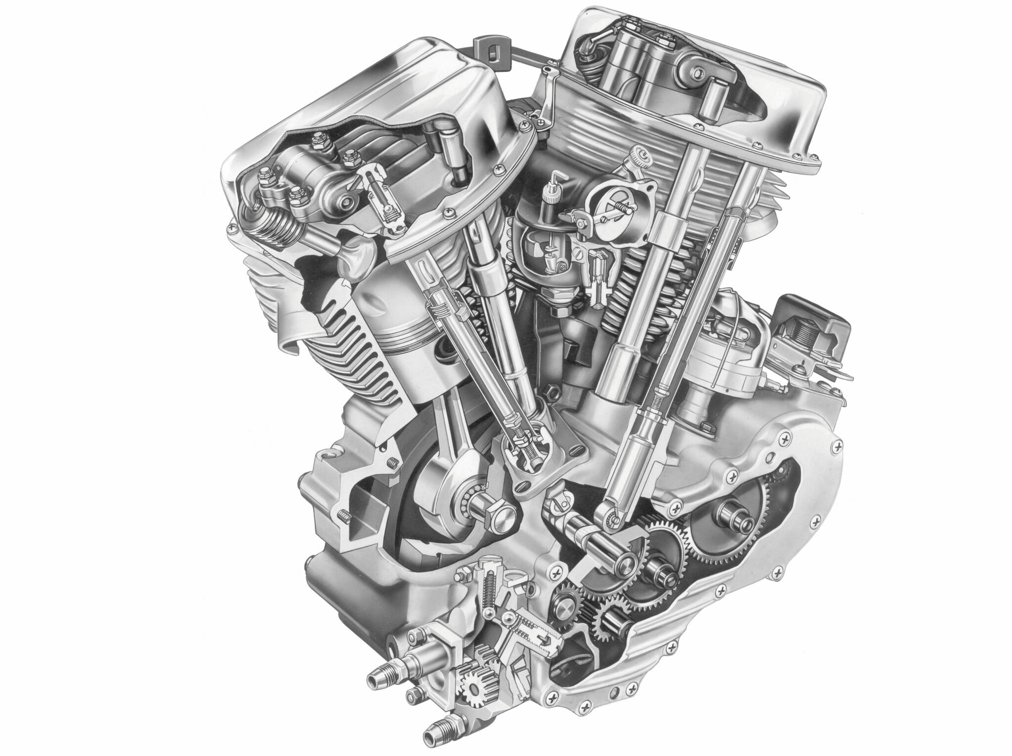 The HarleyDavidson Panhead HydraGlide American VTwin Motorcycle