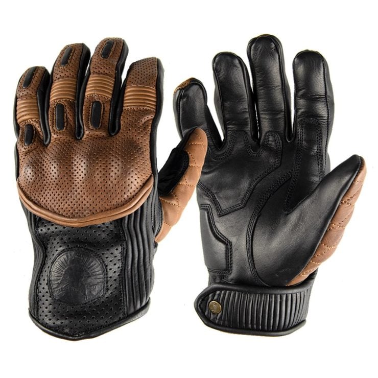Goldtop Silk Lined Predator Motorcycle Gloves 1