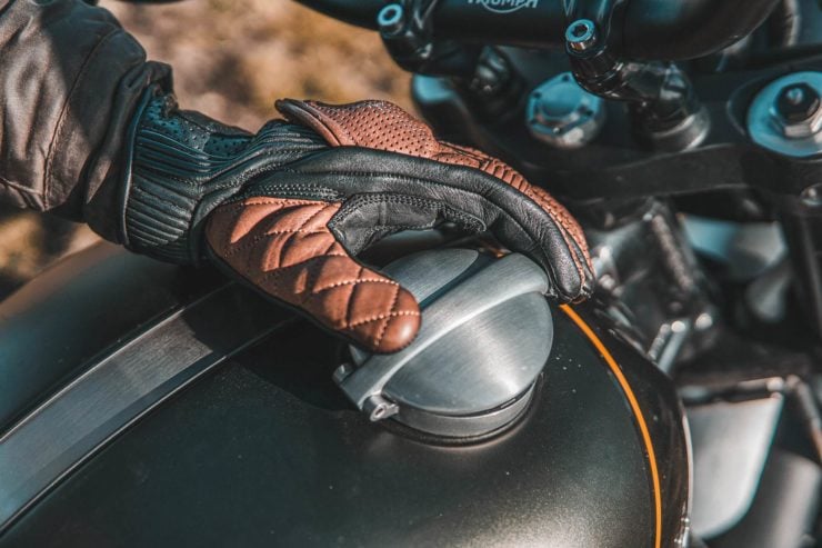 Goldtop Silk Lined Predator Motorcycle Gloves 8