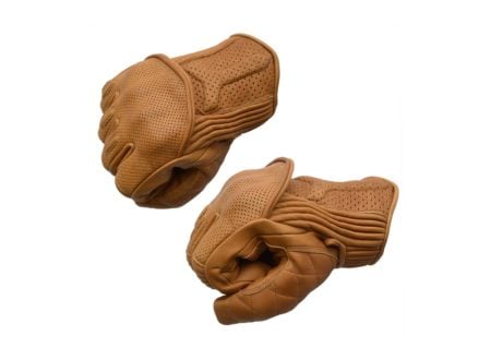 Goldtop Silk Lined Predator Motorcycle Gloves Sand