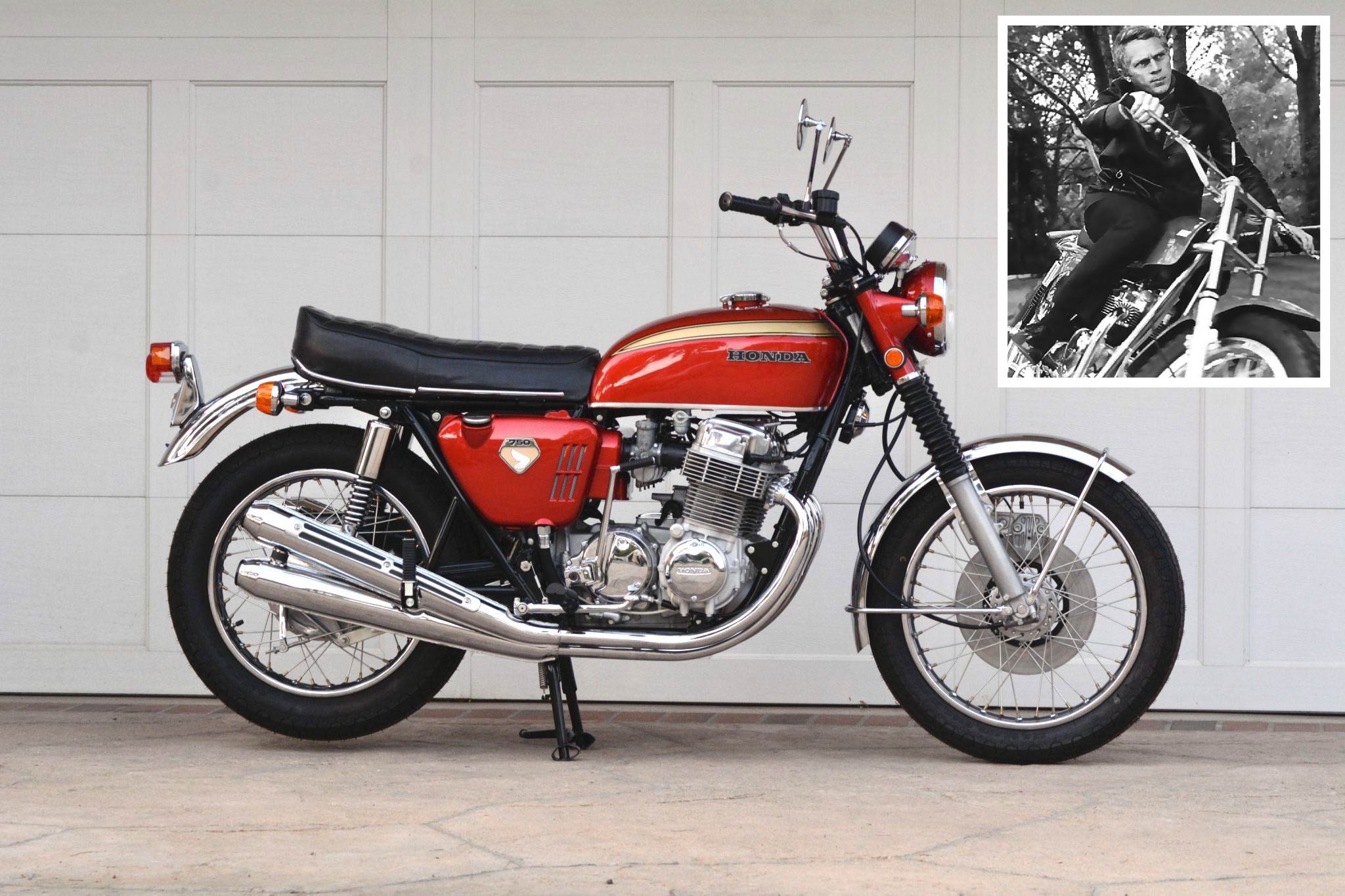 There’s An Ex-Steve McQueen “Sandcast” 1969 Honda CB750 For Sale via @Silodrome