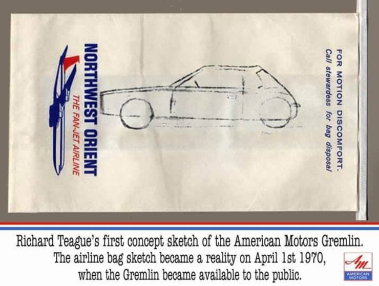 AMC Gremlin first sketch