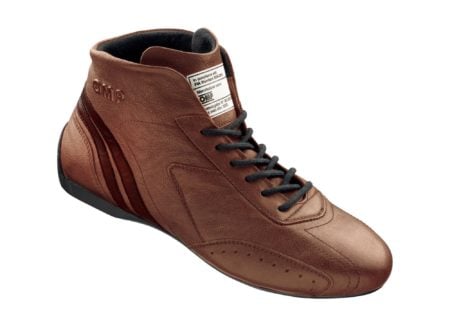 OMP Carrera Mid-Cut Racing Shoes Brown