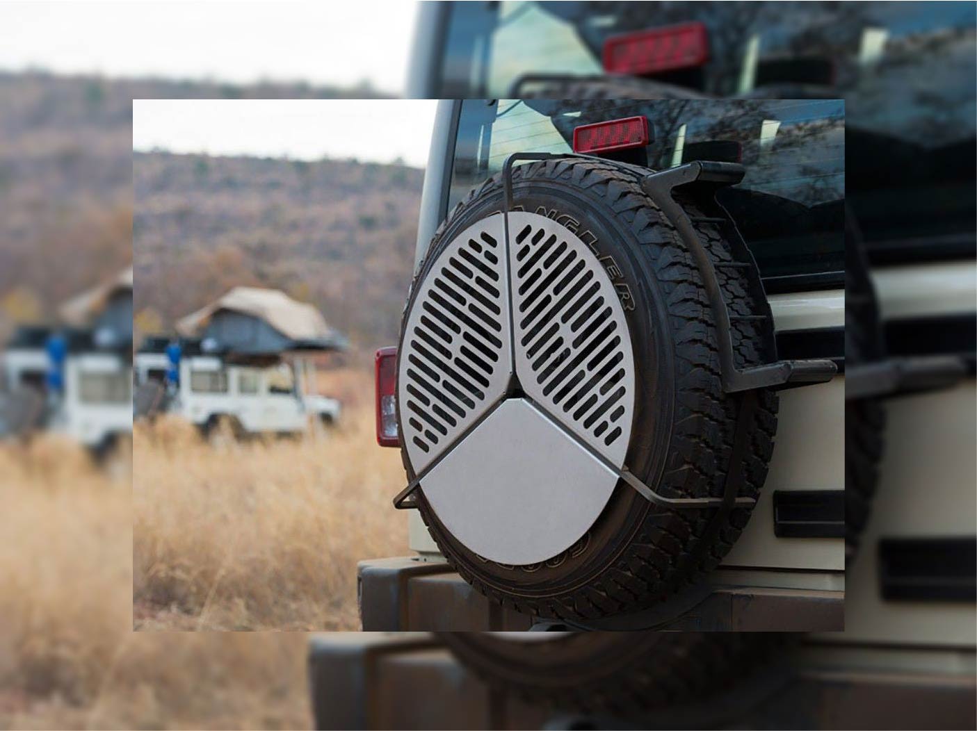 Spare Tire Mount BBQ Grate By Front Runner Outfitters Hero