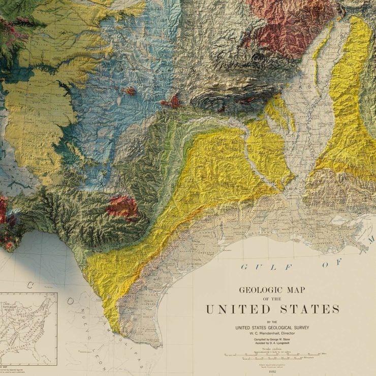 1932 USA Geological Relief Map 2