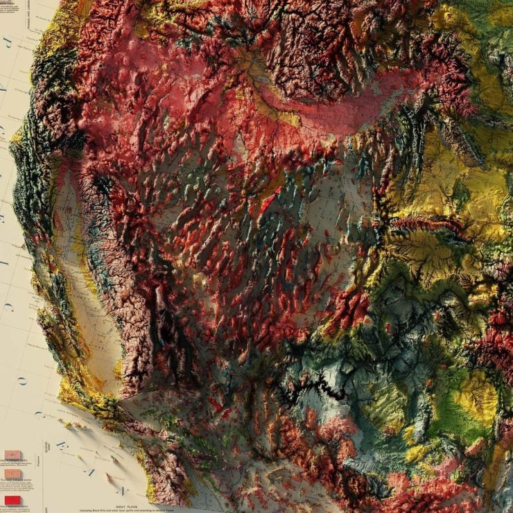 1932 USA Geological Relief Map 3