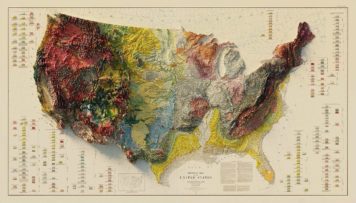 1932 USA Geological Relief Map