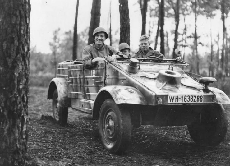 American Troops In A Kubelwagen
