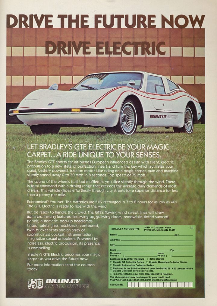 Bradley GTE Electric Car Brochure
