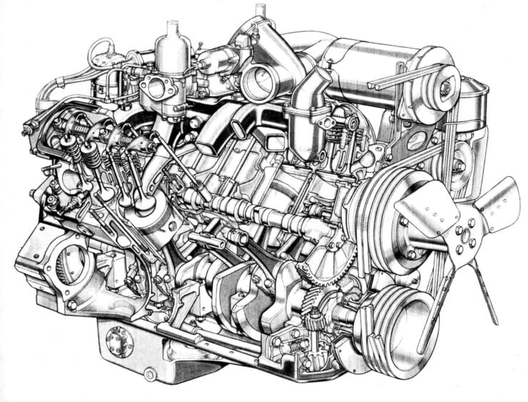 A Rolls-Royce 6.75 Liter V8 Engine Block Coffee Table