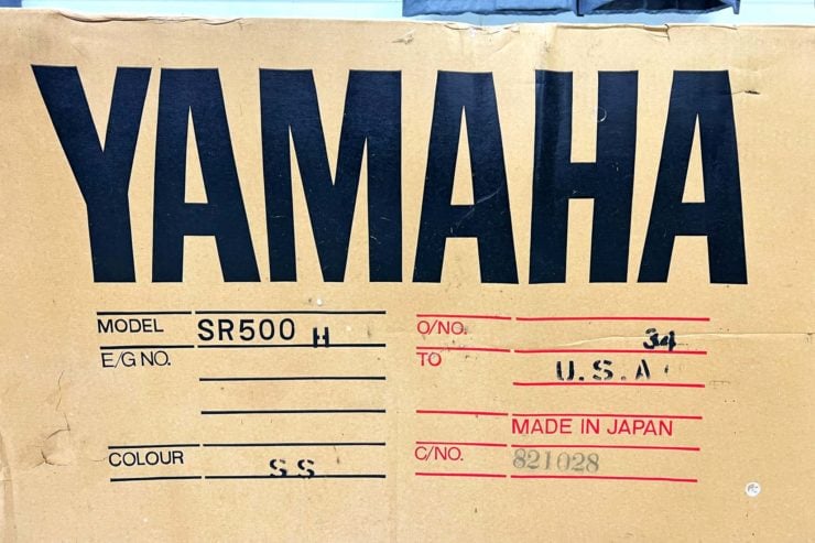 Yamaha SR500 In Crate 1