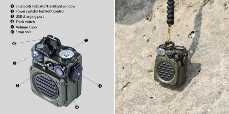 Muzen Wild Mini Rugged アウトドア スピーカー Bluetooth