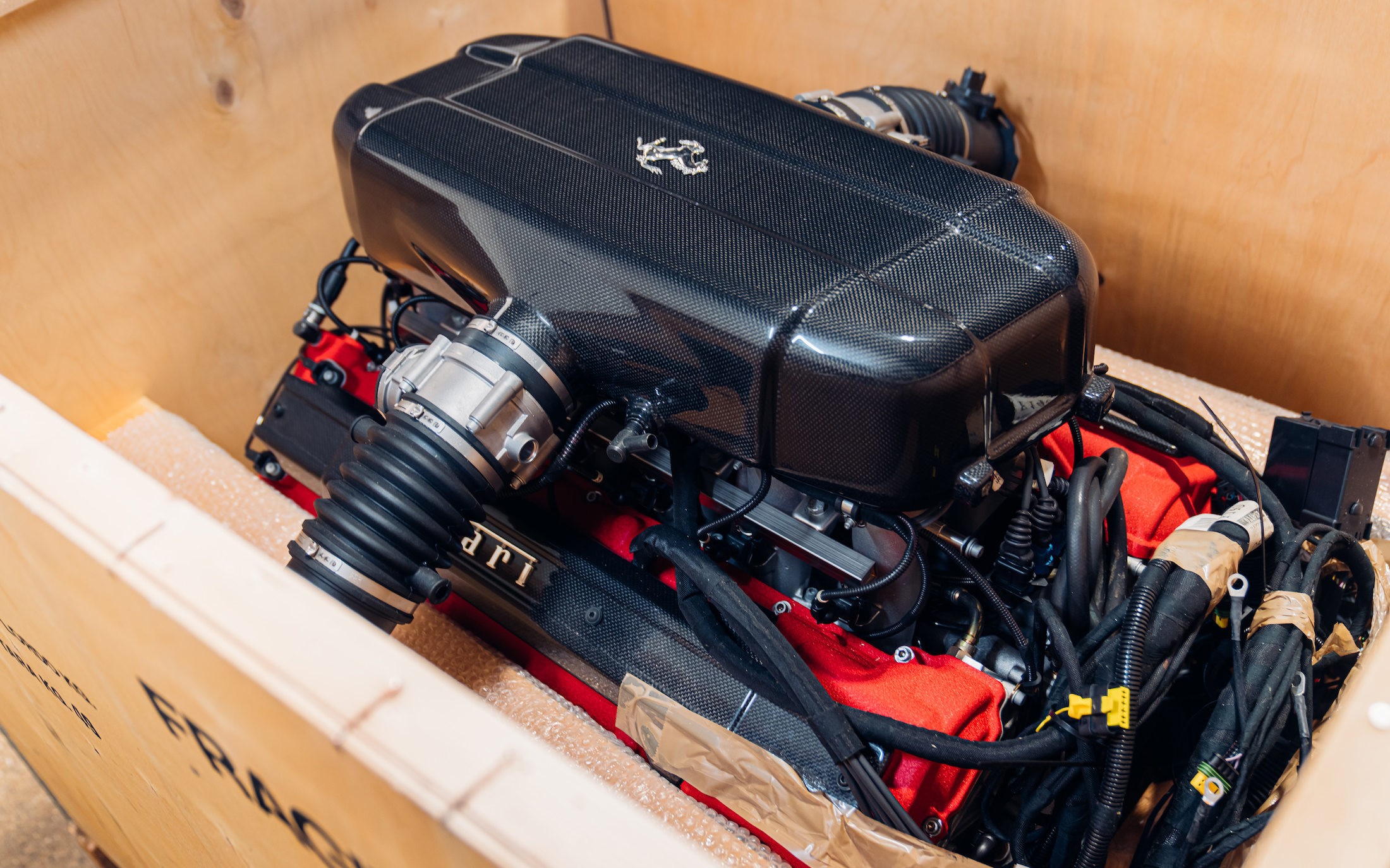 This new, unused Ferrari Enzo V12 'crate engine' is up for sale