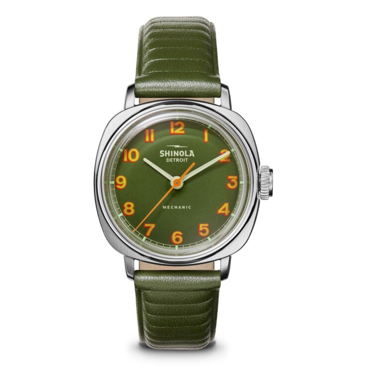 Shinola Mechanic 3H Watch Dark Olive Gree