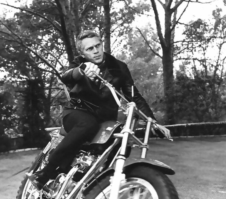 Steve McQueen riding a Rickman Metisse.