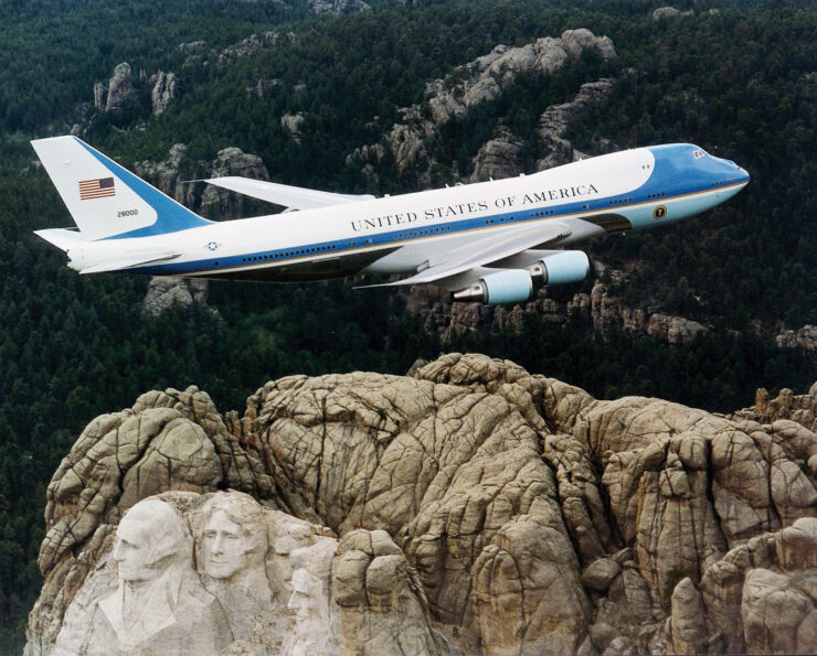 A new Air Force One, a modified Boeing 747-200B, was delivered to the Air Force and President George H.W. Bush on August, 23, 1990