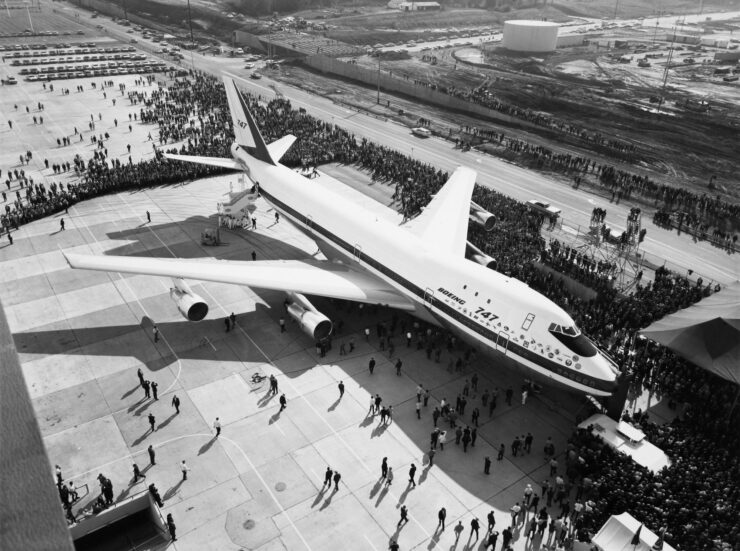 The Boeing 747, being displayed to the public for the first time