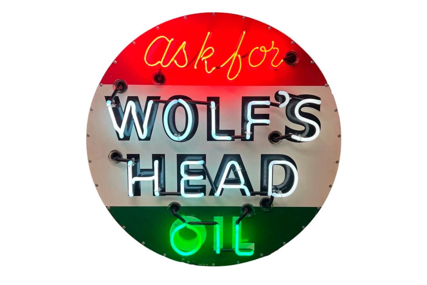 Wolf's Head Oil Neon Sign 1