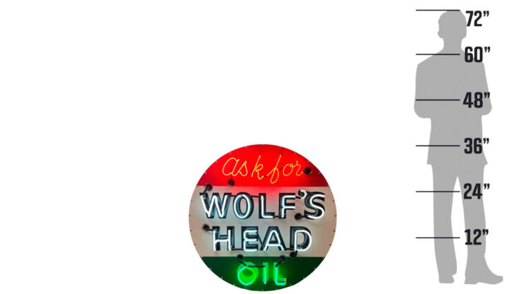 Wolf's Head Oil Neon Sign 2