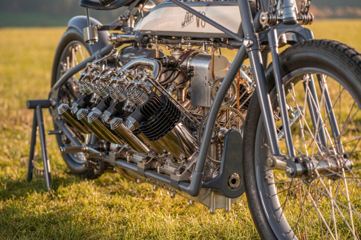 Pavel Malanik custom V8 JAP motorcycle engine
