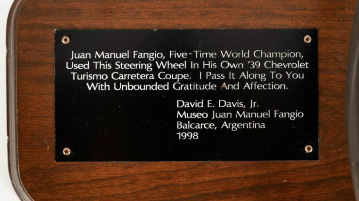 Juan Manuel Fangio Steering Wheel 2