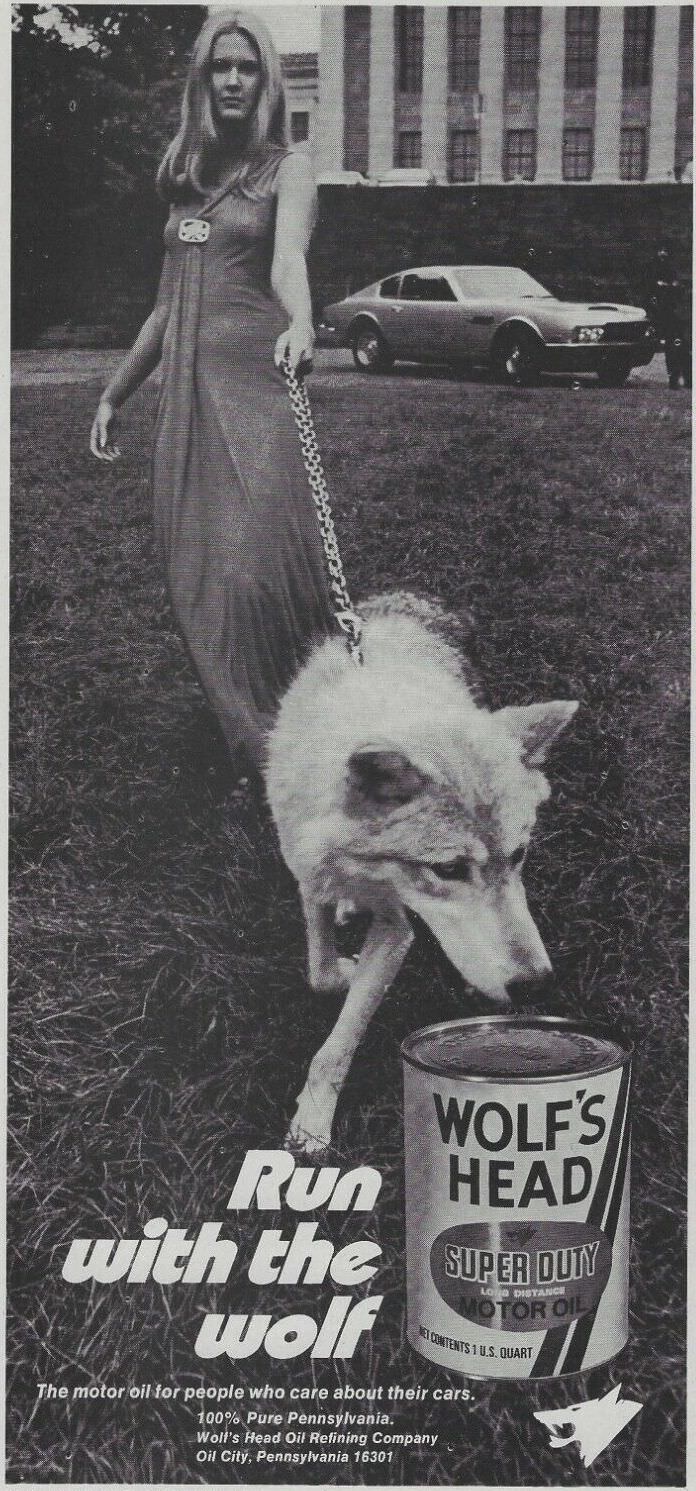 Wolf's Head Oil Vintage Ad