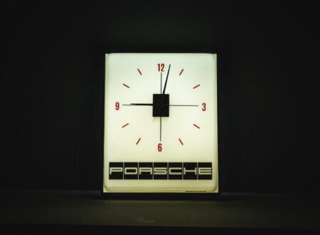 Vintage Porsche Illuminated Wall Clock