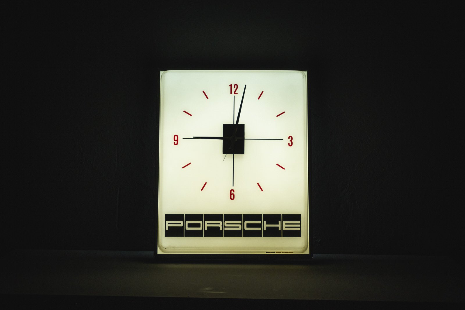 Vintage Porsche Illuminated Wall Clock