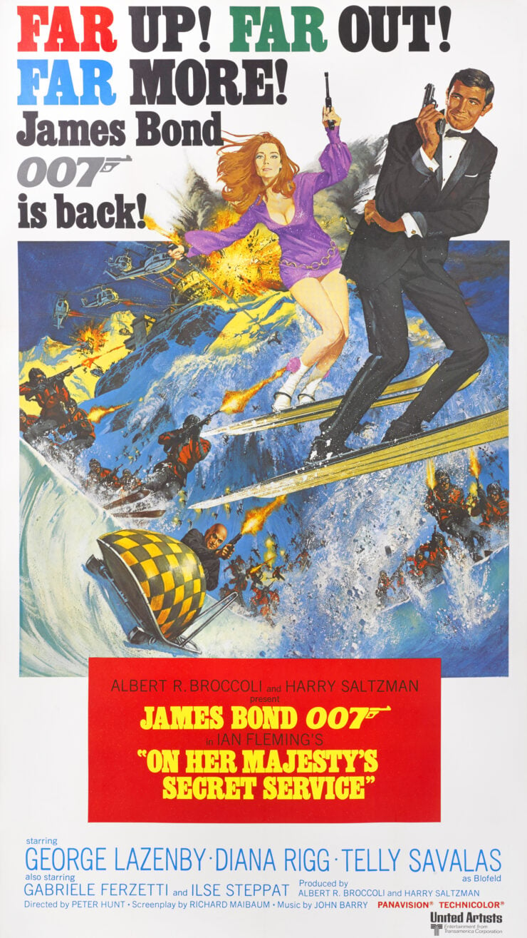 On Her Majesty's Secret Service Movie Poster Vintage Original