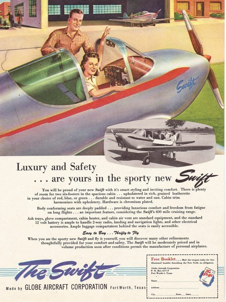 1944 Globe Swift Ad