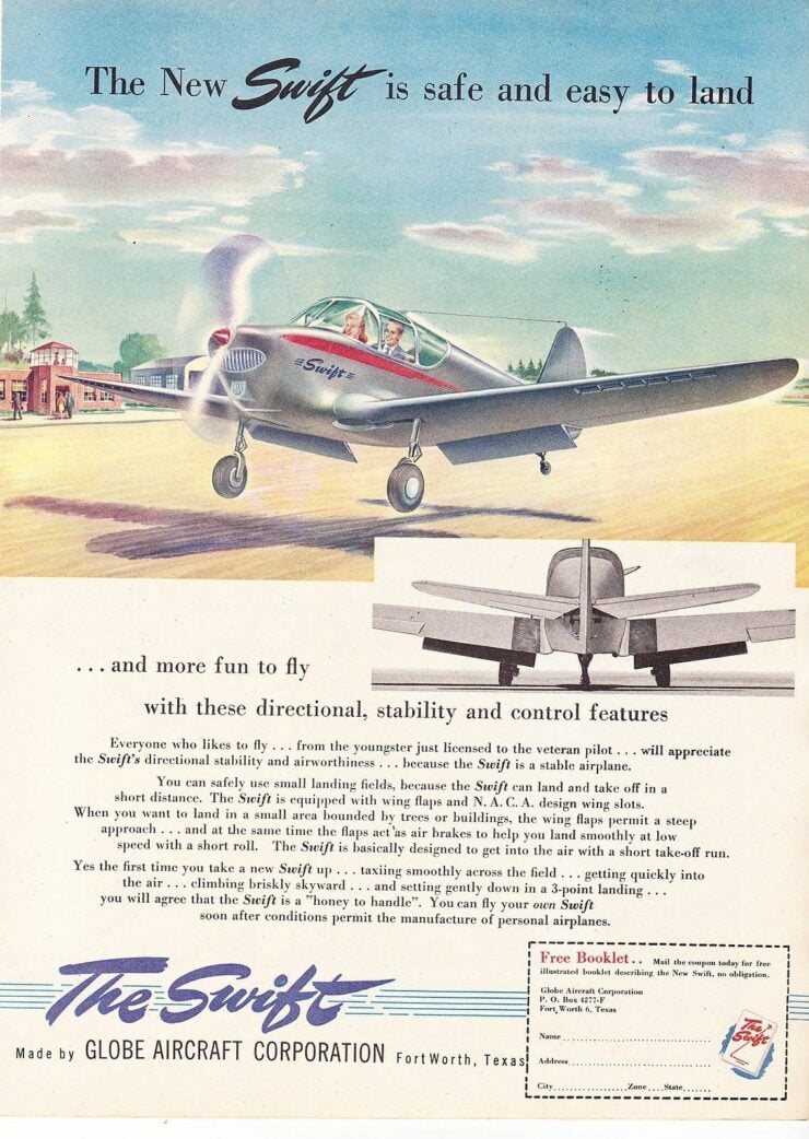 1945 Globe Swift Ad