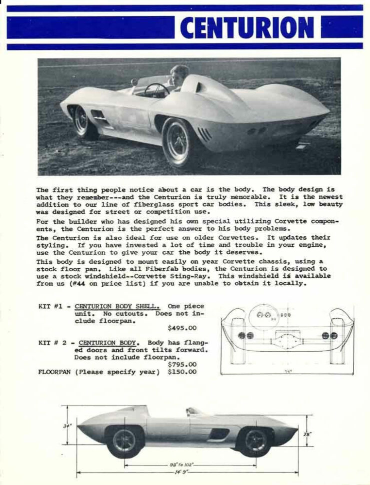 Chevrolet Corvette Fiberfab Centurion Brochure 4